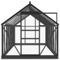 vidaXL Invernadero de vidrio gris antracita aluminio 155x395,5x191cm vidaXL Invernadero de vidrio gris antracita aluminio 155x395,5x191cm