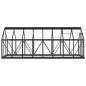 vidaXL Invernadero de vidrio gris antracita aluminio 155x395,5x191cm vidaXL Invernadero de vidrio gris antracita aluminio 155x395,5x191cm