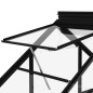 vidaXL Invernadero de vidrio gris antracita aluminio 155x395,5x191cm vidaXL Invernadero de vidrio gris antracita aluminio 155x395,5x191cm