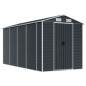 vidaXL Cobertizo de jardín acero galvanizado antracita 191x385x198 cm vidaXL Cobertizo de jardín acero galvanizado antracita 191x385x198 cm