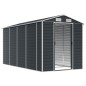 vidaXL Cobertizo de jardín acero galvanizado antracita 191x385x198 cm vidaXL Cobertizo de jardín acero galvanizado antracita 191x385x198 cm