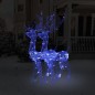 vidaXL Adorno de renos de Navidad acrílico 2 uds azul 120 cm vidaXL Adorno de renos de Navidad acrílico 2 uds azul 120 cm