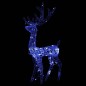 vidaXL Adorno de renos de Navidad acrílico 2 uds azul 120 cm vidaXL Adorno de renos de Navidad acrílico 2 uds azul 120 cm