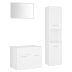 vidaXL Juego de muebles de baño madera de ingeniería blanco