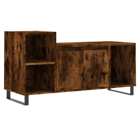 vidaXL Mueble para TV madera contrachapada roble ahumado 100x35x55 cm