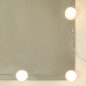 vidaXL Tocador con LED y 2 armarios madera contrachapada blanco vidaXL Tocador con LED y 2 armarios madera contrachapada blanco