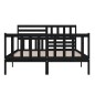 vidaXL Estructura de cama de madera maciza negra 140x200 cm