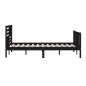 vidaXL Estructura de cama de madera maciza negra 140x200 cm