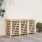 vidaXL Cobertizo triple para cubos de basura madera maciza de pino vidaXL Cobertizo triple para cubos de basura madera maciza de pino