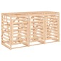 vidaXL Cobertizo triple para cubos de basura madera maciza de pino vidaXL Cobertizo triple para cubos de basura madera maciza de pino