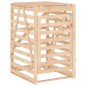 vidaXL Cobertizo triple para cubos de basura madera maciza de pino vidaXL Cobertizo triple para cubos de basura madera maciza de pino
