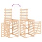 vidaXL Cobertizo triple para cubos de basura madera maciza de pino vidaXL Cobertizo triple para cubos de basura madera maciza de pino