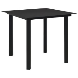 vidaXL Juego de comedor de jardín 5 piezas ratán PVC negro