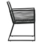 vidaXL Juego de comedor de jardín 5 piezas ratán PVC negro