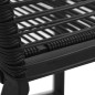 vidaXL Juego de comedor de jardín 5 piezas ratán PVC negro