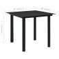 vidaXL Juego de comedor de jardín 5 piezas ratán PVC negro