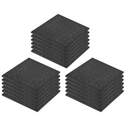 vidaXL Losetas de goma protección de caídas 18 uds 50x50x3 cm negras