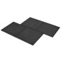 vidaXL Losetas de goma protección de caídas 18 uds 50x50x3 cm negras