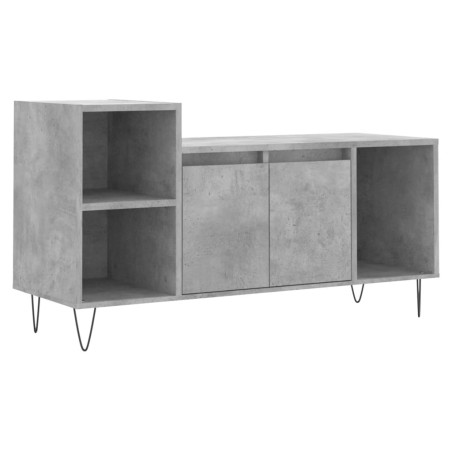 vidaXL Mueble para TV madera contrachapada gris hormigón 100x35x55 cm