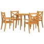 vidaXL Juego de comedor de jardín 5 piezas madera maciza de acacia vidaXL Juego de comedor de jardín 5 piezas madera maciza de acacia
