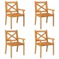 vidaXL Juego de comedor de jardín 5 piezas madera maciza de acacia vidaXL Juego de comedor de jardín 5 piezas madera maciza de acacia