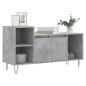 vidaXL Mueble para TV madera contrachapada gris hormigón 100x35x55 cm