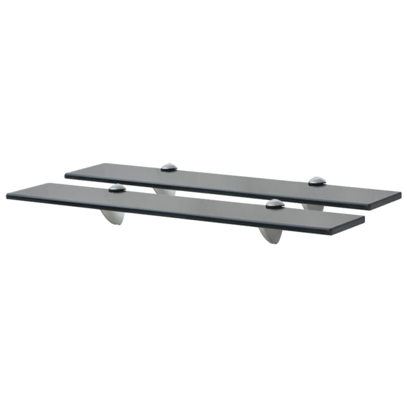 vidaXL Estantes flotantes 2 unidades vidrio 8 mm 60x10 cm vidaXL Estantes flotantes 2 unidades vidrio 8 mm 60x10 cm
