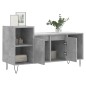 vidaXL Mueble para TV madera contrachapada gris hormigón 100x35x55 cm