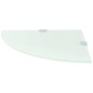 vidaXL Estantes esquina 2 uds soportes cromados vidrio blanco 25x25 cm