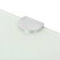 vidaXL Estantes esquina 2 uds soportes cromados vidrio blanco 25x25 cm