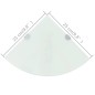vidaXL Estantes esquina 2 uds soportes cromados vidrio blanco 25x25 cm