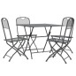 vidaXL Set de comedor de jardín 5 pzas malla metal expandido antracita vidaXL Set de comedor de jardín 5 pzas malla metal expandido antracita