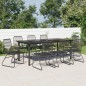 vidaXL Juego de comedor de jardín 9 piezas ratán PVC negro vidaXL Juego de comedor de jardín 9 piezas ratán PVC negro