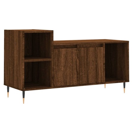 vidaXL Mueble para TV madera contrachapada marrón roble 100x35x55 cm