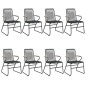 vidaXL Juego de comedor de jardín 9 piezas ratán PVC negro vidaXL Juego de comedor de jardín 9 piezas ratán PVC negro