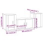 vidaXL Set de muebles de TV 3 pzas madera contrachapada blanco brillo
