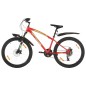vidaXL Bicicleta de montaña 21 velocidades rueda 26 pulgadas 36cm rojo