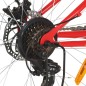 vidaXL Bicicleta de montaña 21 velocidades rueda 26 pulgadas 36cm rojo