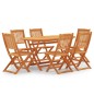 vidaXL Set de comedor de jardín plegable 7 pzas madera eucalipto vidaXL Set de comedor de jardín plegable 7 pzas madera eucalipto