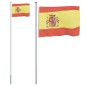 vidaXL Mástil y bandera de España aluminio 6,23 m vidaXL Mástil y bandera de España aluminio 6,23 m