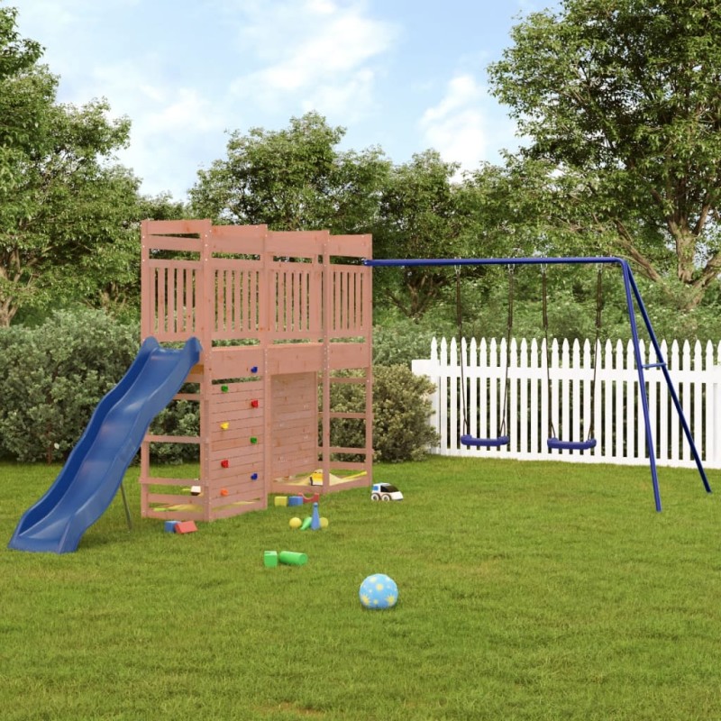 vidaXL Parque infantil de exterior madera maciza Douglas