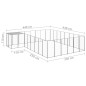 vidaXL Perrera plateada 15,73 m² acero  