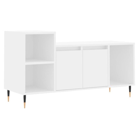 vidaXL Mueble para TV madera contrachapada blanco 100x35x55 cm