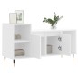vidaXL Mueble para TV madera contrachapada blanco 100x35x55 cm vidaXL Mueble para TV madera contrachapada blanco 100x35x55 cm