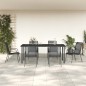 vidaXL Juego de comedor para jardín 7 piezas acero y textilene negro vidaXL Juego de comedor para jardín 7 piezas acero y textilene negro