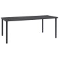 vidaXL Juego de comedor para jardín 7 piezas acero y textilene negro vidaXL Juego de comedor para jardín 7 piezas acero y textilene negro
