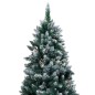 vidaXL Árbol de Navidad helado con luces, bolas y piñas 210 cm vidaXL Árbol de Navidad helado con luces, bolas y piñas 210 cm