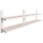 vidaXL Estanterías flotantes 2 niveles 2 uds acero inoxidable 240x30cm