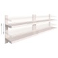 vidaXL Estanterías flotantes 2 niveles 2 uds acero inoxidable 240x30cm