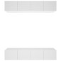 vidaXL Muebles para TV 4 uds madera contrachapada blanco 80x30x30 cm